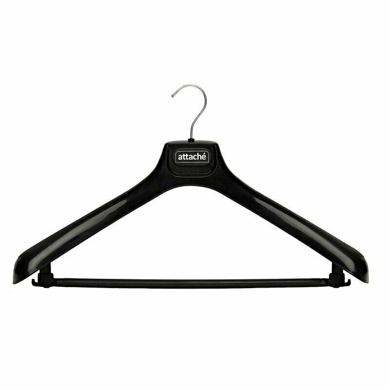 Вешалка-плечики для легкой одежды Attache С024 с перекладиной черная размер 48-50, 1740064 - фотография № 2