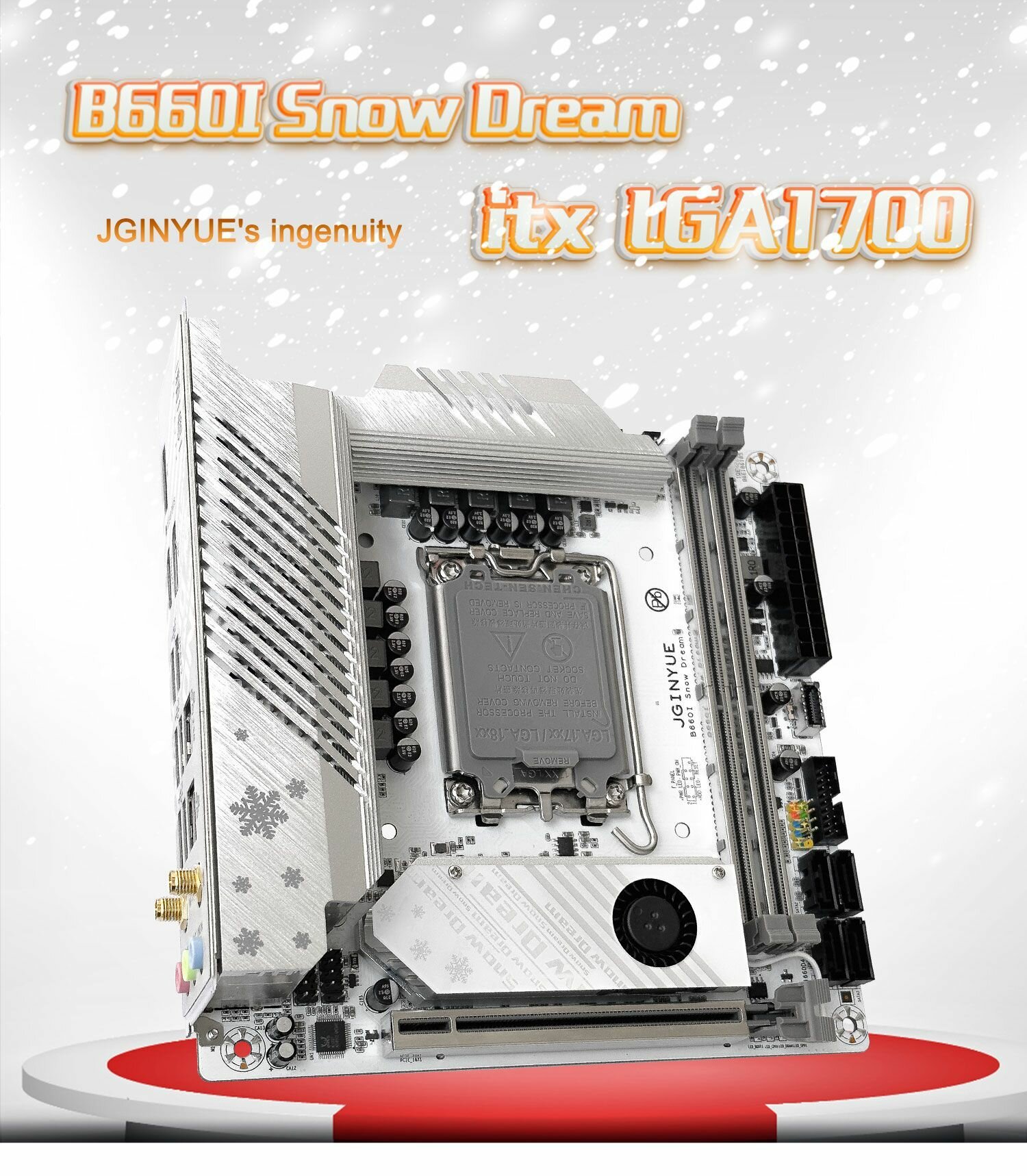 Материнская плата JGINYUE B660I Snow Dream