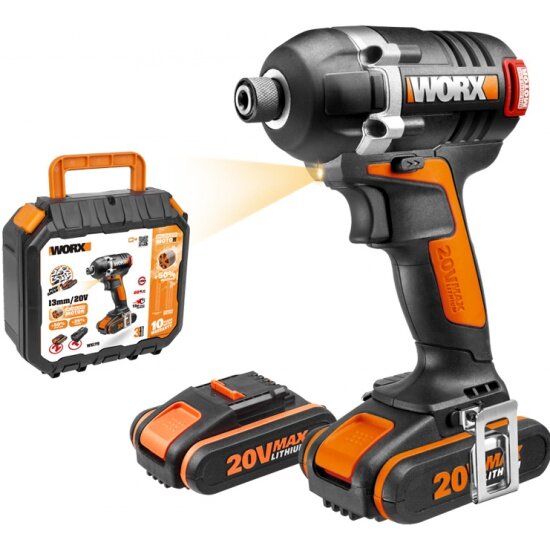 Винтоверт ударный аккумуляторный WORX BL WX292 + кейс