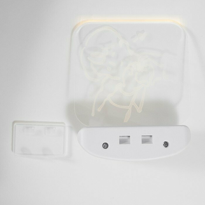 RISALUX Ночник "Любовь" LED 3Вт USB АКБ белый 12х14,5 см - фотография № 5