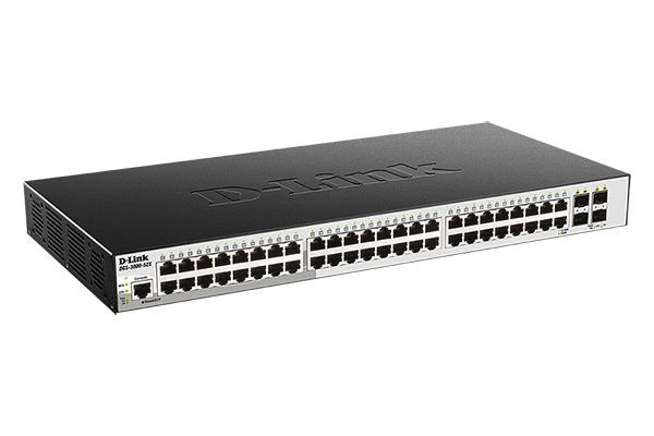 D-Link Коммутатор D-Linjk DGS-3000-52X/B2A,L2 Managed Switch with 48 10/100/1000Base-T ports and 4 10GBase-X SFP+ ports.16K Mac address, 802.3x Flow Control, 4K of 802.1Q VLAN, VLAN Trunking, 802.1p Priority Queues, T