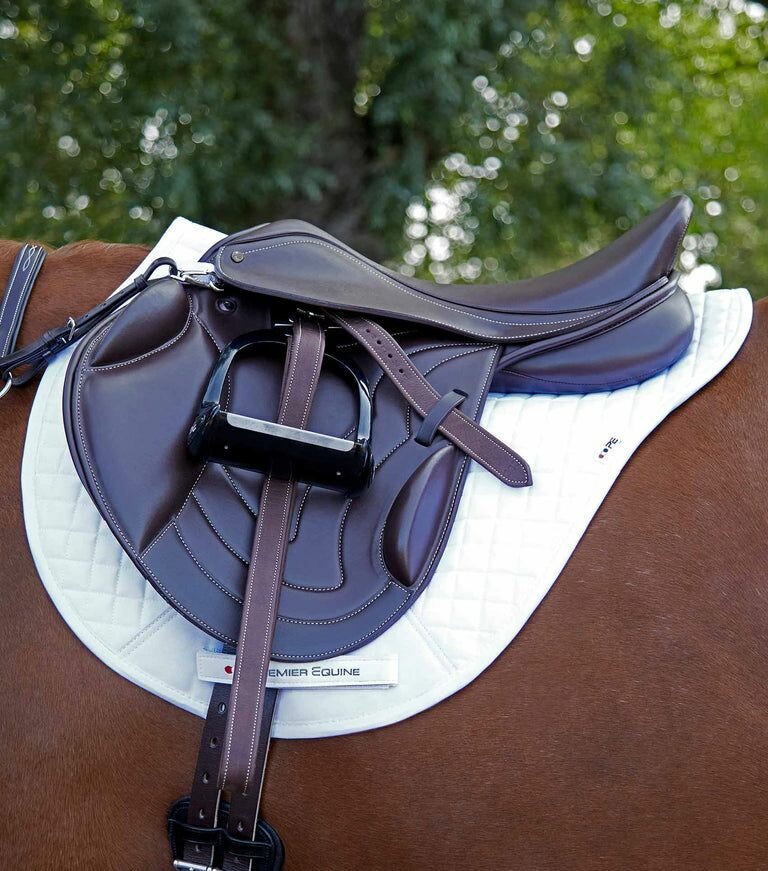 Вальтрап для лошади из хлопка Close Contact Cotton Cross Country Saddle Pad (белый) - фотография № 2