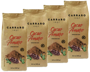 Какао Carraro Cacao Amaro (Какао Амаро), крафт пакет, 4x250г