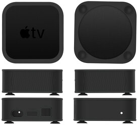 Чехол MyPads силиконовый для ТВ приставки Apple TV 4K 2021 черный