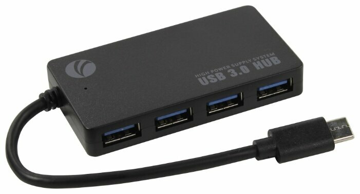 VCOM Разветвитель 4 порта USB3.0 VCOM DH302C, внешн. (Type-C) (ret)