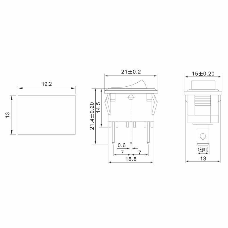 Выключатель клавишный 250В 6А (3с) ON-ON черн. Mini (RWB-202; SC-768) Rexant 36-2130 - фотография № 2