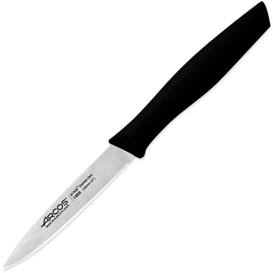 Нож для чистки ARCOS рукоять черная, упаковка блистер, 10см