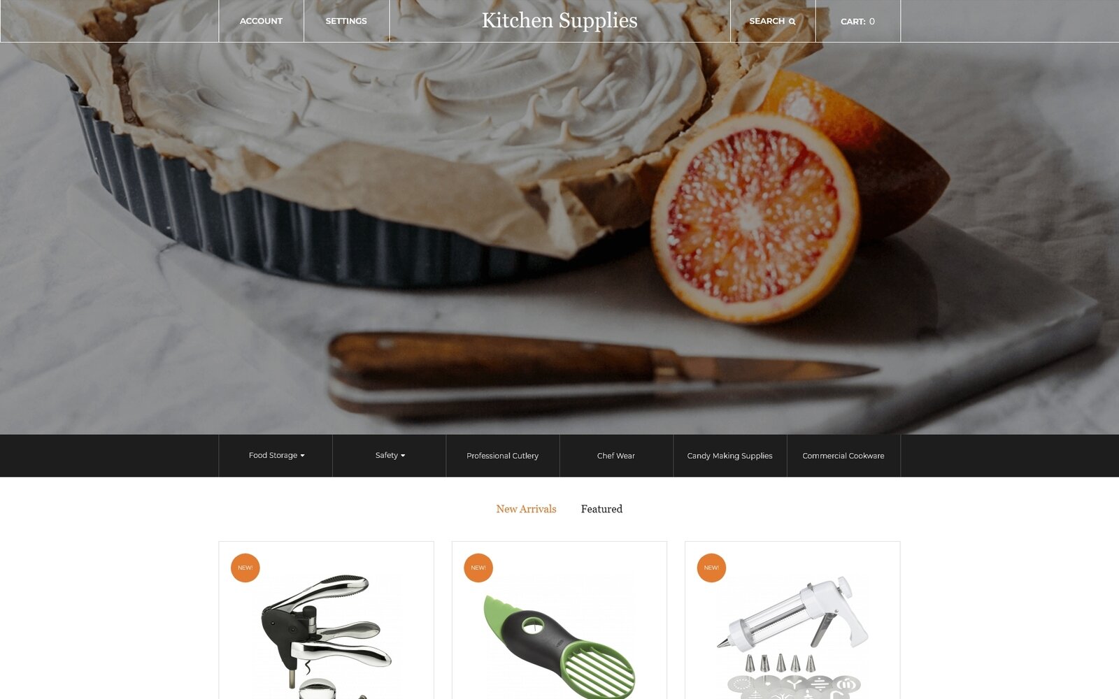 Kitchen Supplies - Elegant Kitchen Accessories Online Store Шаблон OpenCart