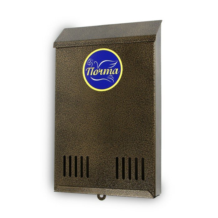 Ящик почтовый без замка (с петлей), вертикальный, бронзовый./В упаковке шт: 1 - фотография № 4