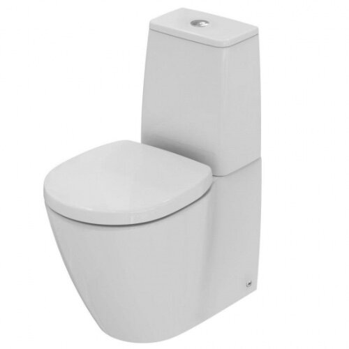 Унитаз Ideal Standard Connect Aquablade Scan Горизонтальный Выпуск Безободковый сиденье: Дюропласт