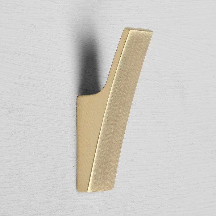 Крючок мебельный однорожковый CAPPIO KC114, цвет сатиновое золото - фотография № 1