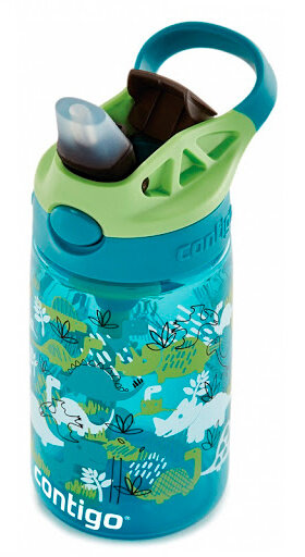 Бутылка Contigo Gizmo Flip 0.42л голубойзеленый пластик компл.трубочка 2127479