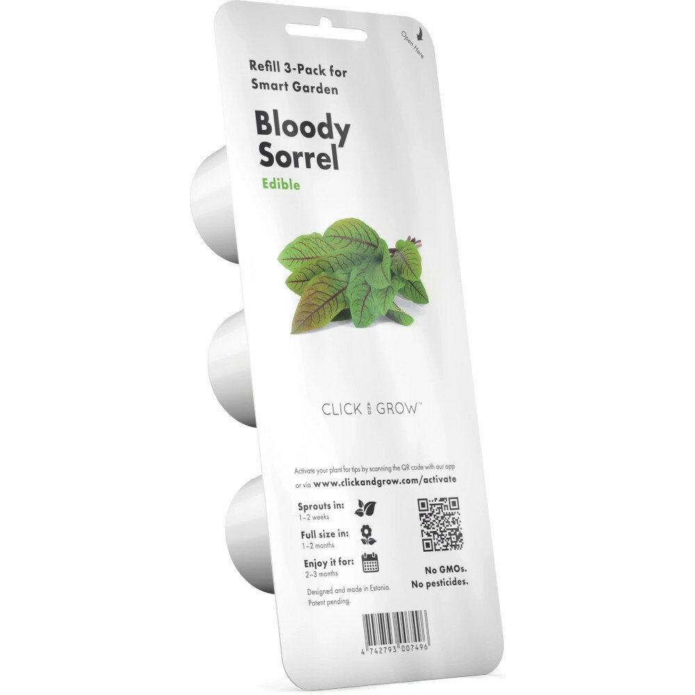 фото Набор картриджей для умного сада Click and Grow Refill 3-Pack Щавель «Кровавая Мэри» (Bloody Sorrel)