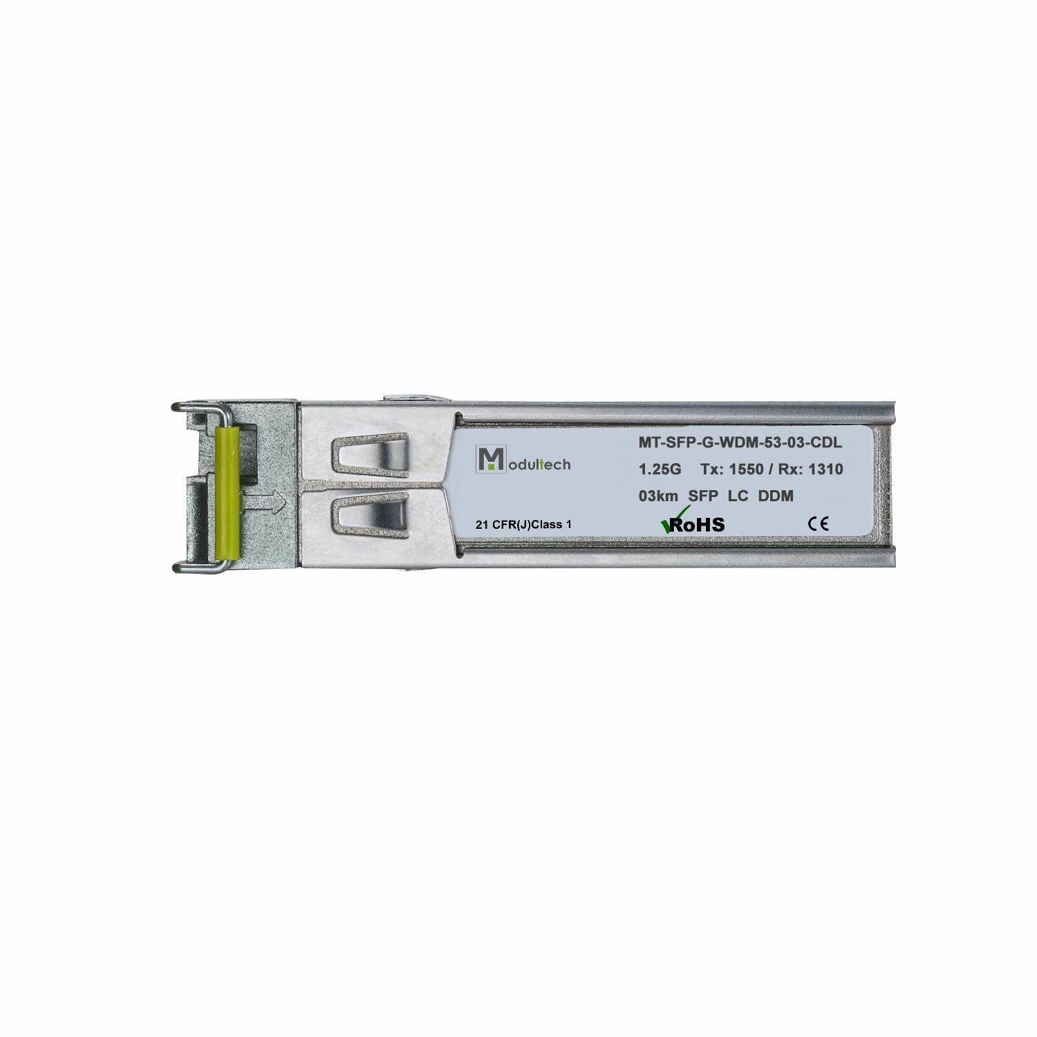 Модуль SFP WDM 1,25 Гбит/с, 3 км, 1550/1310 нм, SMF, LC