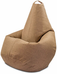 Кресло-мешок Груша Бледно-коричневый цвет (размер XXL) PuffMebel, ткань рогожка