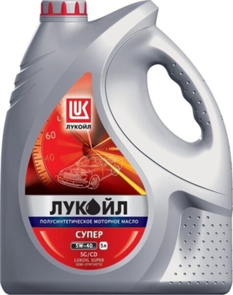 Моторное масло Лукойл Супер 5W40 Sg/cd, полусинтетическое, 5 л .