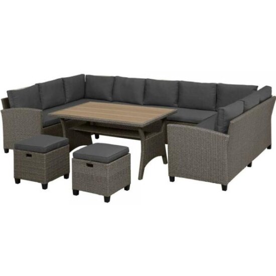 Комплект плетеной мебели афина-мебель AFM-370A Dark Grey