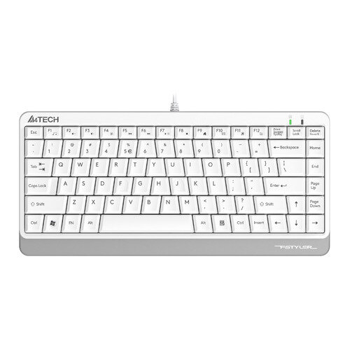 Клавиатура A4TECH Fstyler FKS11, USB, белый серый [fks11 white]