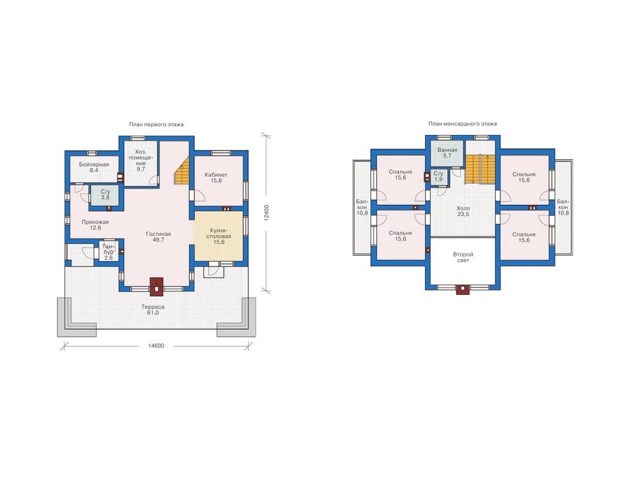 Проект дома Plans-54-28 (212 кв.м, газобетон) - фотография № 2