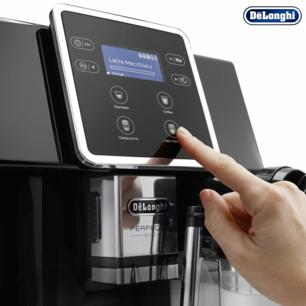 Кофемашина DELONGHI ESAM420.80.TB, черный/серебристый - фото №2