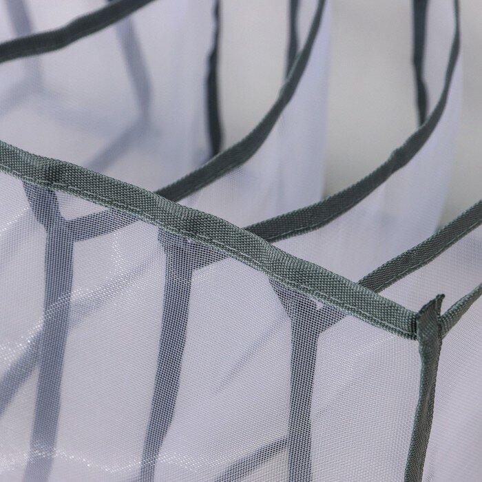 Органайзер для белья «Пыльца», 7 ячеек, 36×25×19,5 см, цвет серый - фотография № 4