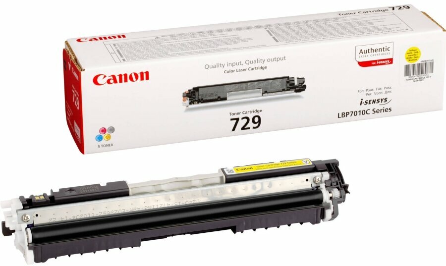 Картридж для печати Canon Картридж Canon 729 4367B002 вид печати лазерный, цвет Желтый, емкость