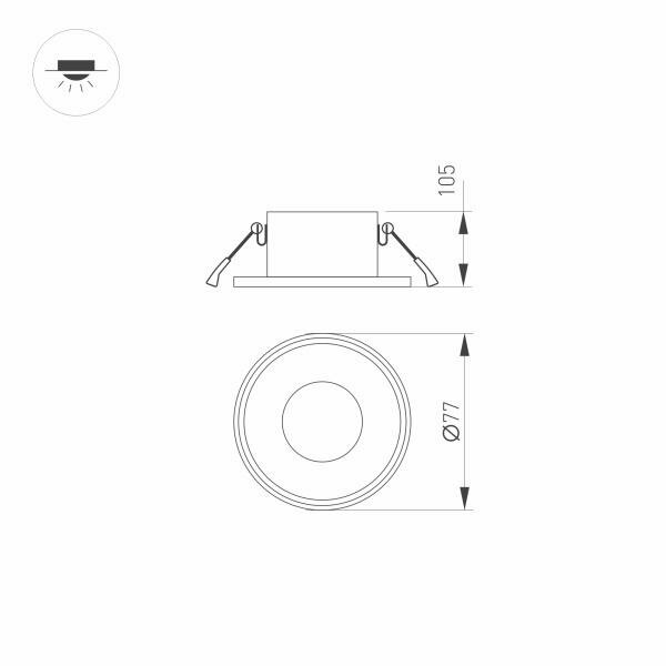 Arlight Корпус встраиваемого светильника Arlight Plurio-Base-Built-R77 031704 - фотография № 2