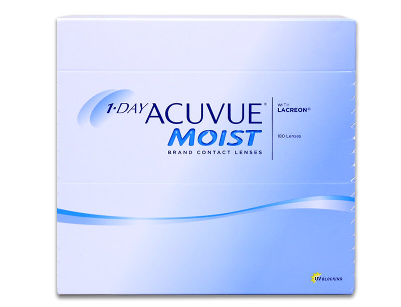 1 DAY ACUVUE MOIST 180 шт -03.75 R 8.5 прозр.