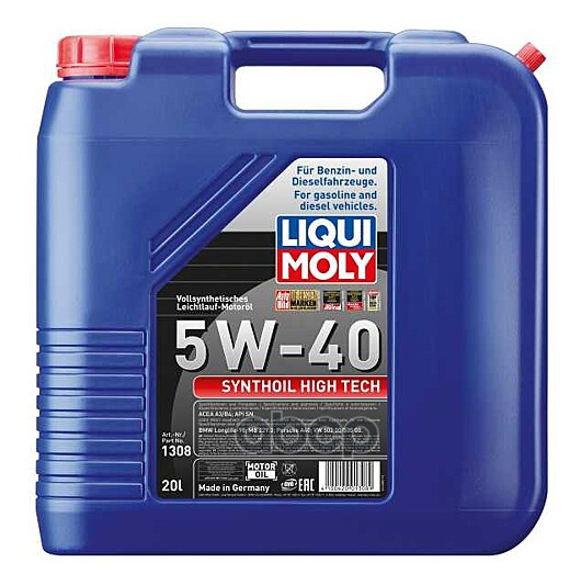 Liqui moly Liquimoly 5W40 Synthoil High Tech (20L)_ .!api Sm/Cf,Acea A3-04/B4-04:Mb229.3,Bmw,Vw