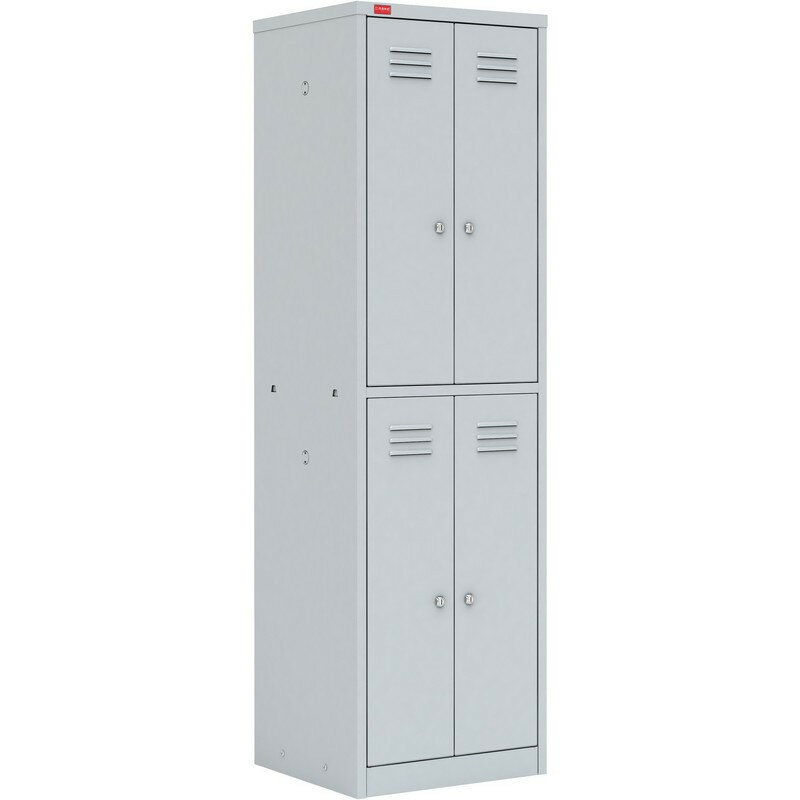Шкаф для одежды металлический P_ШРМ24 4 дв. 600х500х1860 - фотография № 3