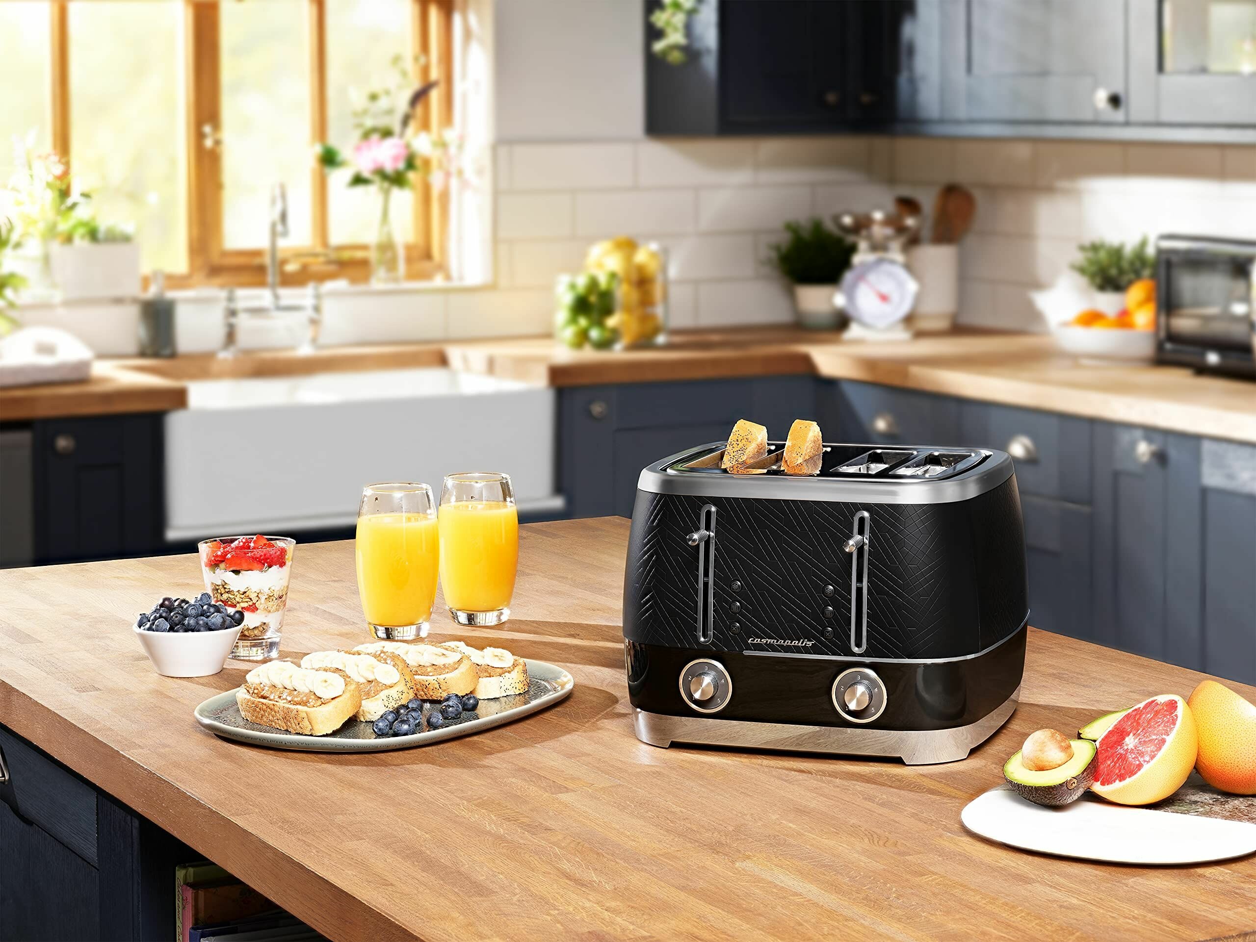 Тостер BekoTAM8402B Cosmopolis 4 -Slice Toaster, черный - фотография № 4