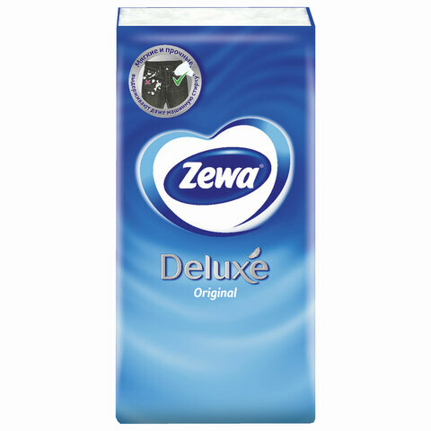 Платки носовые ZEWA Deluxe, комплект 12 шт., 3-х слойные, 10 шт. х (спайка 10 пачек), 51174 - фотография № 5