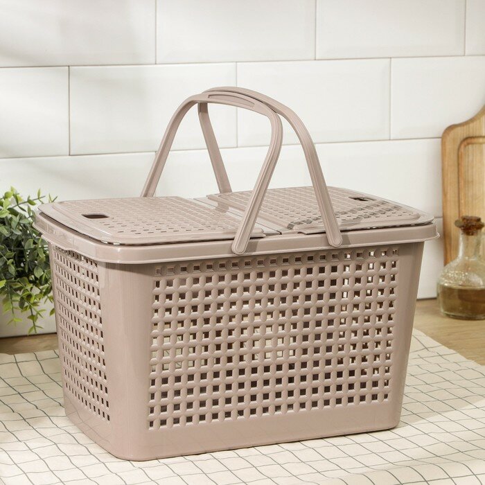 фото Корзина для пикника "Мини", цвет коричневый