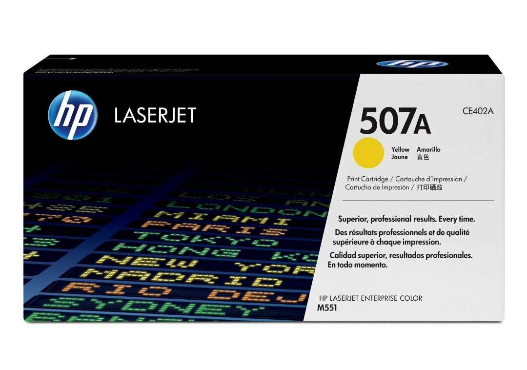 Картридж для печати HP Картридж HP 507A CE402A вид печати лазерный, цвет Желтый, емкость