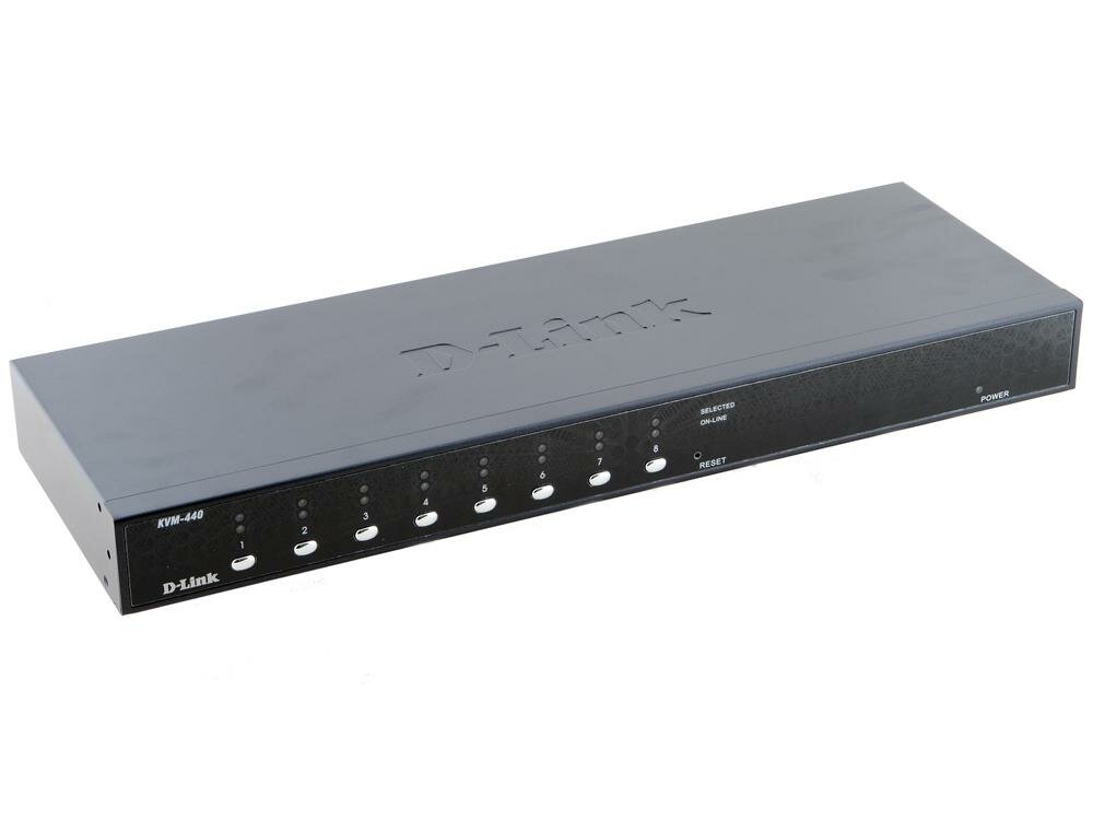 Переключатель D-Link KVM-440/E 8-портовый переключатель KVM с портами PS2/USB