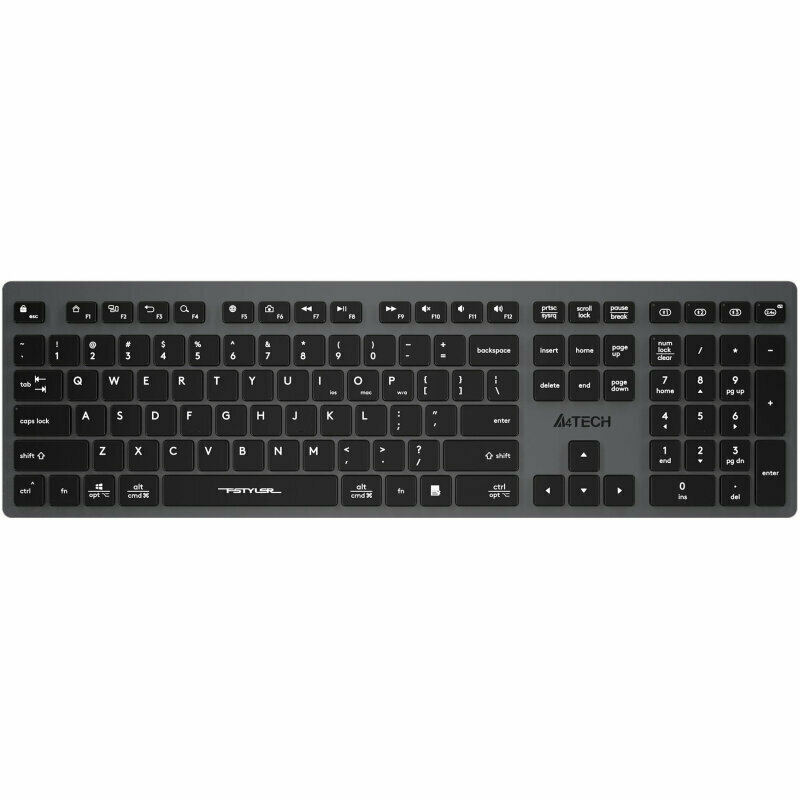 Клавиатура A4Tech Fstyler FBX50C серый USB/BT (FBX50C GREY), 1777598