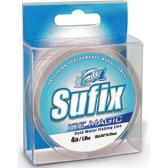 Леска монофильная зимняя SUFIX Ice Magic прозрачная (блистер) 50м 0,225мм 4,4кг