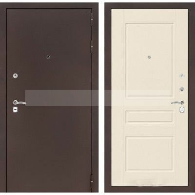 Дверь Лабиринт CLASSIC антик медный 03 - Крем софт металлическая. Сторона открывания: Левая Размер короба - 960*2050 мм (CLASSIC / Классик Антик Медный)
