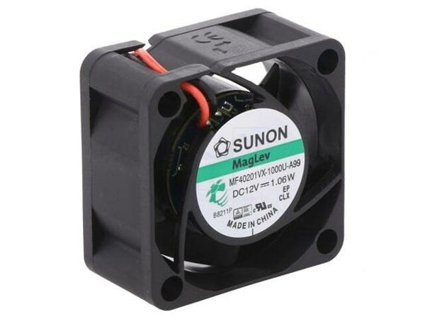 Вентилятор SUNON MF40201VX-A99-A Вентилятор осевой 12В DC 40x40x20мм подшипник Vapo 1825куб.м/ч 275дБА 1шт