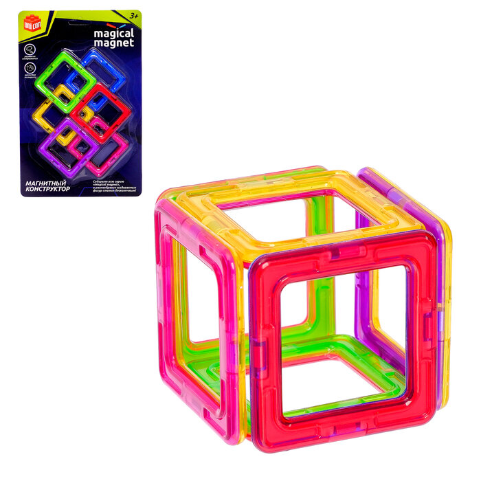 Конструктор магнитный Magical Magnet, 6 деталей. В наборе 1шт.