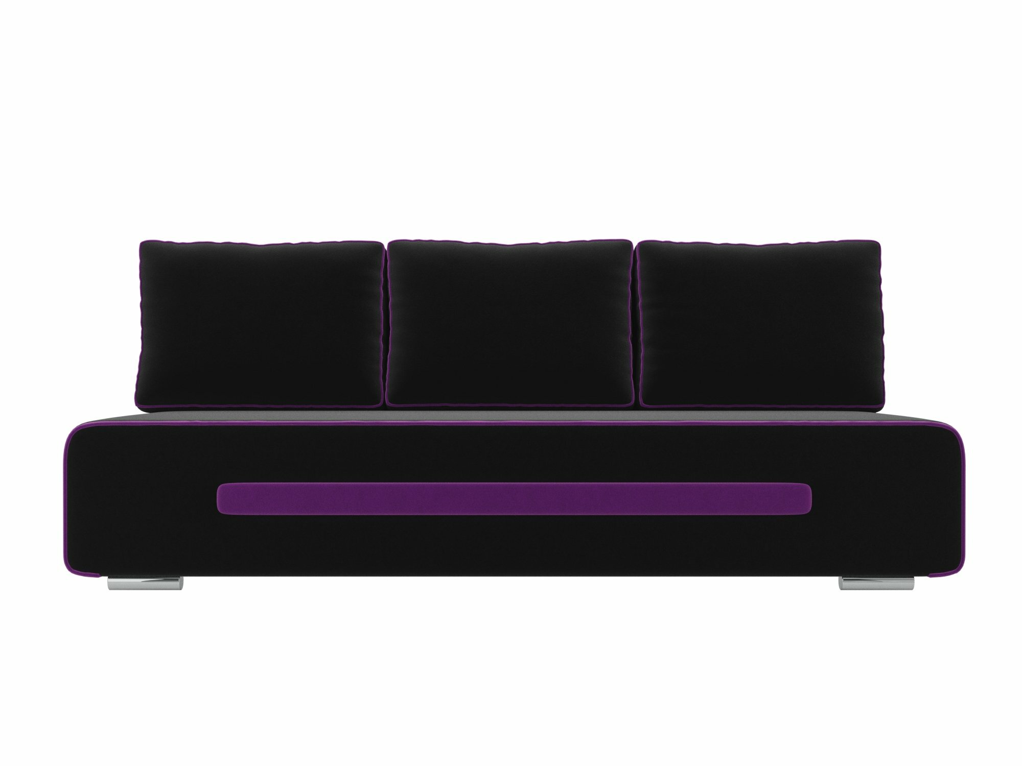 Прямой диван Приам, Микровельвет, Модель 107409 - фотография № 11