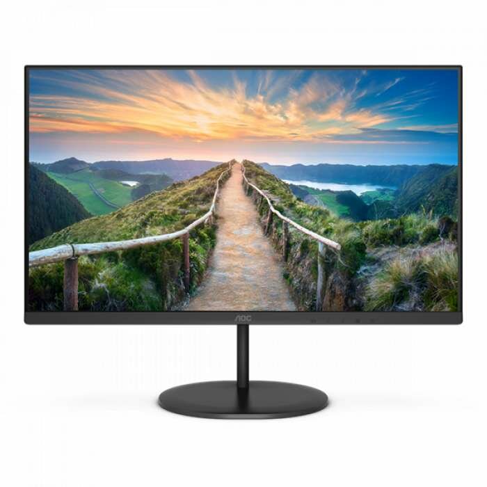 Монитор 23,8" AOC Q24V4EA 2560x1440 75Hz IPS LED 16:9 4ms HDMI DP 20M:1 1000:1 178/178 250cd Tilt Speakers Black ( Дисплей ЖК, LCD, QHD )