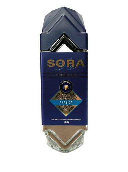 Кофе молотый растворимый La SORA Arabica, 250 гр, сублимированный