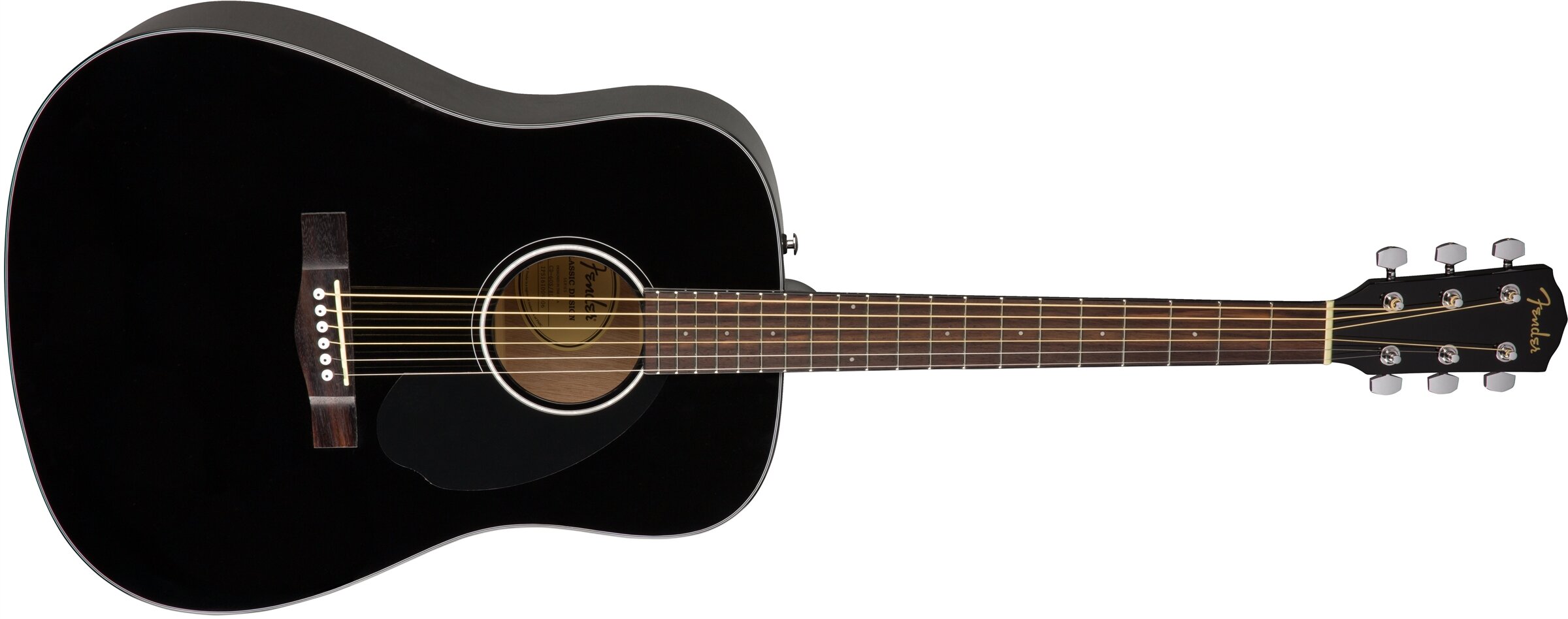 FENDER CD-60S Black WN акустическая гитара цвет черный