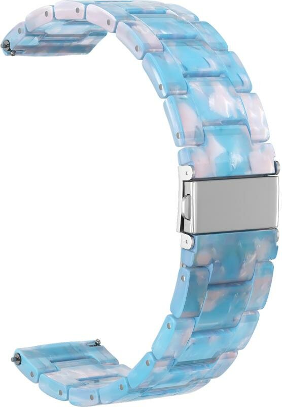 Ремешок из смолы GSMIN Farl 22 для Huawei Watch GT 2 Pro (Голубо-розовый)