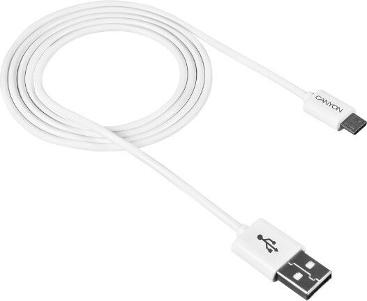 Кабель Canyon CNE-USBM1W Micro USB cable, 1M, White .