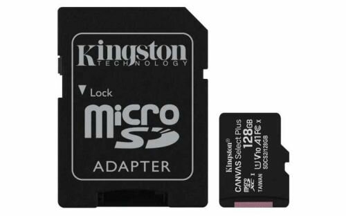 Карта памяти 128GB Kingston SDCS2/128GB MicroSDXC Class 10 UHS-I, SD adapter