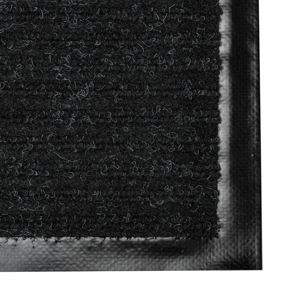 Коврик входной ворсовый влаго-грязезащитный ЛАЙМА/ЛЮБАША, 40х60 см, ребристый, толщина 7 мм, черный, - фото №8