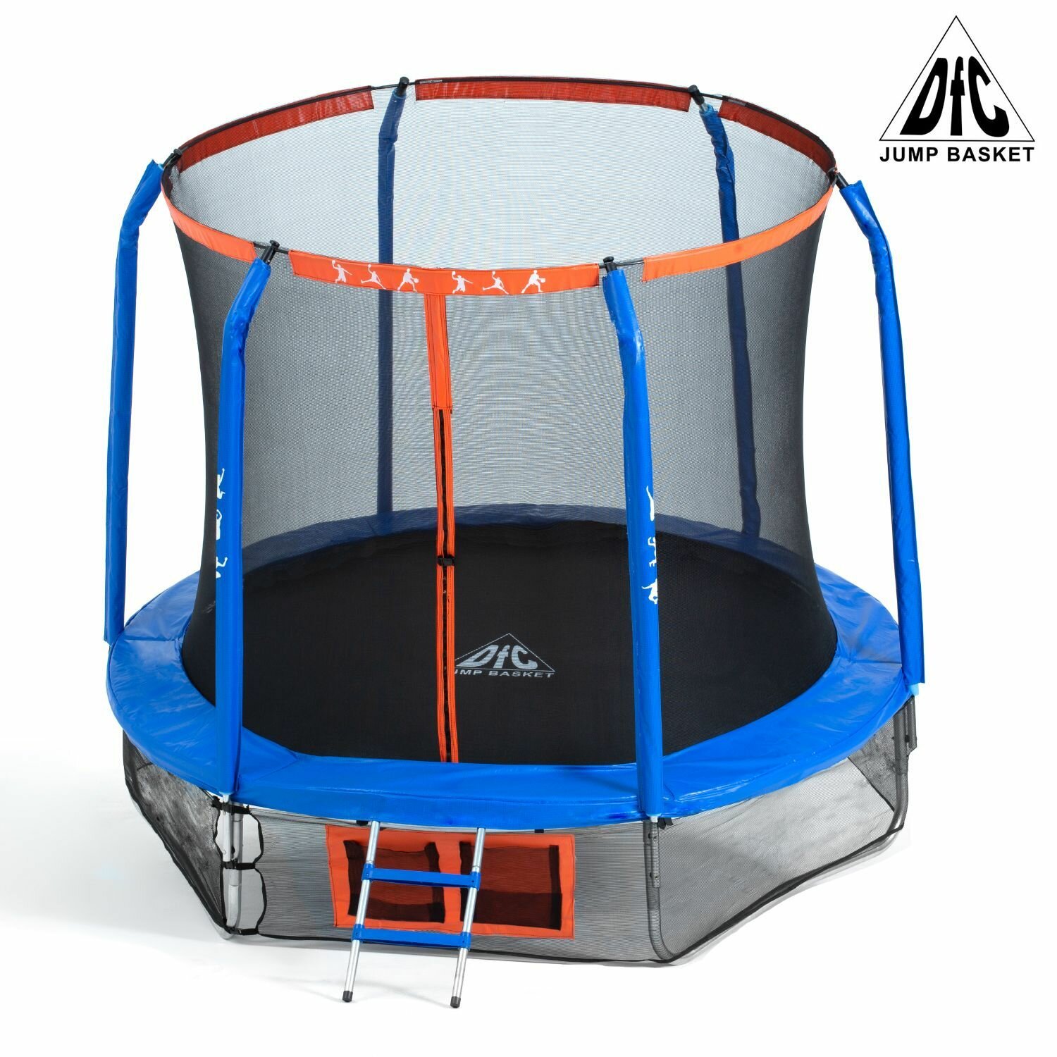 Батут DFC JUMP BASKET 12ft внутр.сетка, лестница (366cм) (два короба)