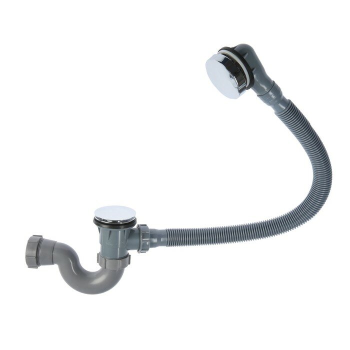 фото Сифон для ванны TIM BAS0270P(A), 1 1/2"х40 мм, клик-клак, с фиксатором, пластик
